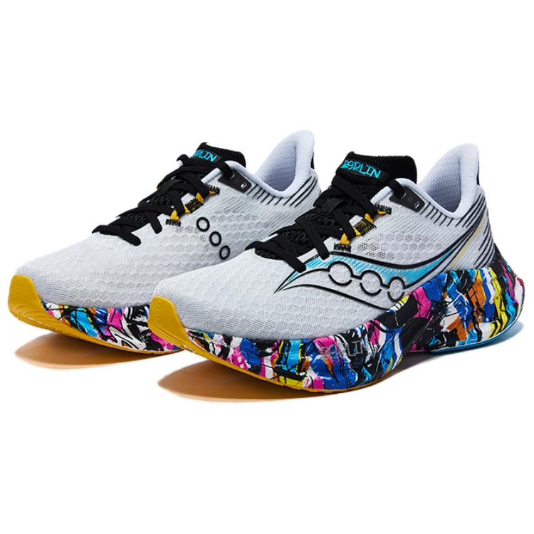 SAUCONY Endorphin Speed 5 Нейлоновая пластина Серия Берлин Удобные Универсальные Кроссовки для бега Унисекс Кроссовки для бега Черно-белые S11007-209