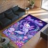 Mermaid Theme Crystal Velvet Floor Rug Personalized Custom Name Text Warm Carpet Home Decoration