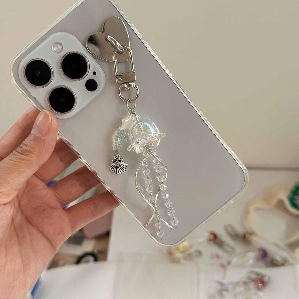 Ocean Theme Beaded Phone Lanyard Star Sea Shell Jellyfish Phone Charm Schoolbag