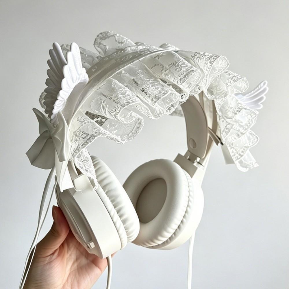 Gothic Lolita Wing Angel Headband Lace Head Wrap New Cosplay Headdress Hair Accessories
