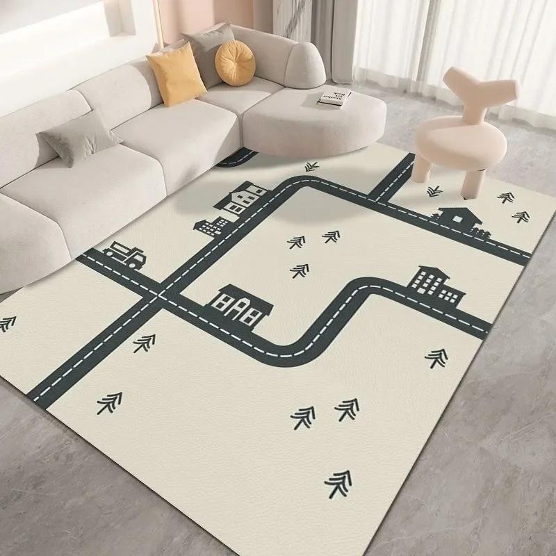 Cartoon Traffic Rug – Early Learning Crawling Mat for Kids | Dirt-Resistant Wear-Resistant Non-Slip Floor Mat Easy to Clean
