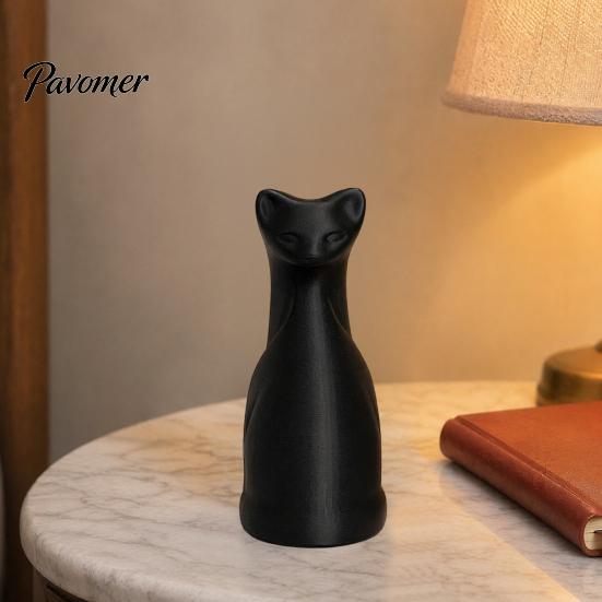 Домашний декор в скандинавском стиле, 3D-печатная фигурка кошки, минималистичный геометрический дизайн, цельная черная, белая, серая фигурка, прочная скульптура, для офиса