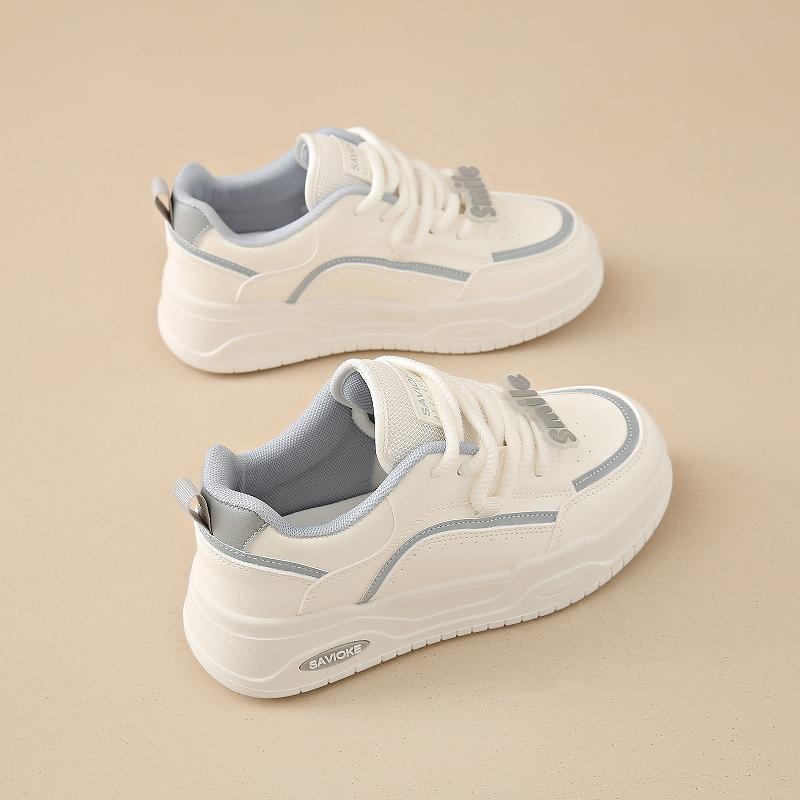 CRLAYDK 2025 Весна Женские Кроссовки для Ходьбы Балетки Низкий Верх Повседневные На Шнуровке Платформа Теннисные Туфли Классические Скейтборд Спортивные Тренировочные Кроссовки