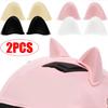 Cute Cartoon Cat Ear Helmet Decoration Auto Body Styling Stickers Motorcycle Electric Personality Decor Helmet Accessories 2pcs