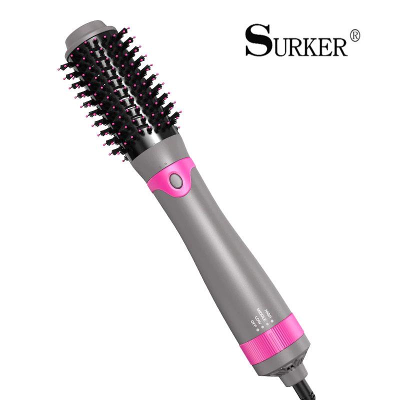 Surker 5-in-1 Hair Dryer Heated Straightening Brush Curling Iron Brush Multifunctional Hair Styler Product Hair Beauty Tool