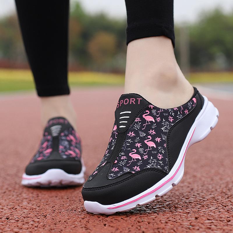 Breathable Light Women Casual Half Slippers Outdoor Flats Zapatos De Mujer Shoes