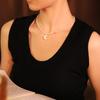 Natural Freshwater Pearl Moon Shell Necklace Creative Design High Quality Lucky Necklace Women's Jewelry GN0813