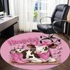 1pc Cowgirl Cow Office Round Rug, Non-slip, Soft and Durable Office Rug for Interior Decoration, Perfect for Office,Decoration yy260204013