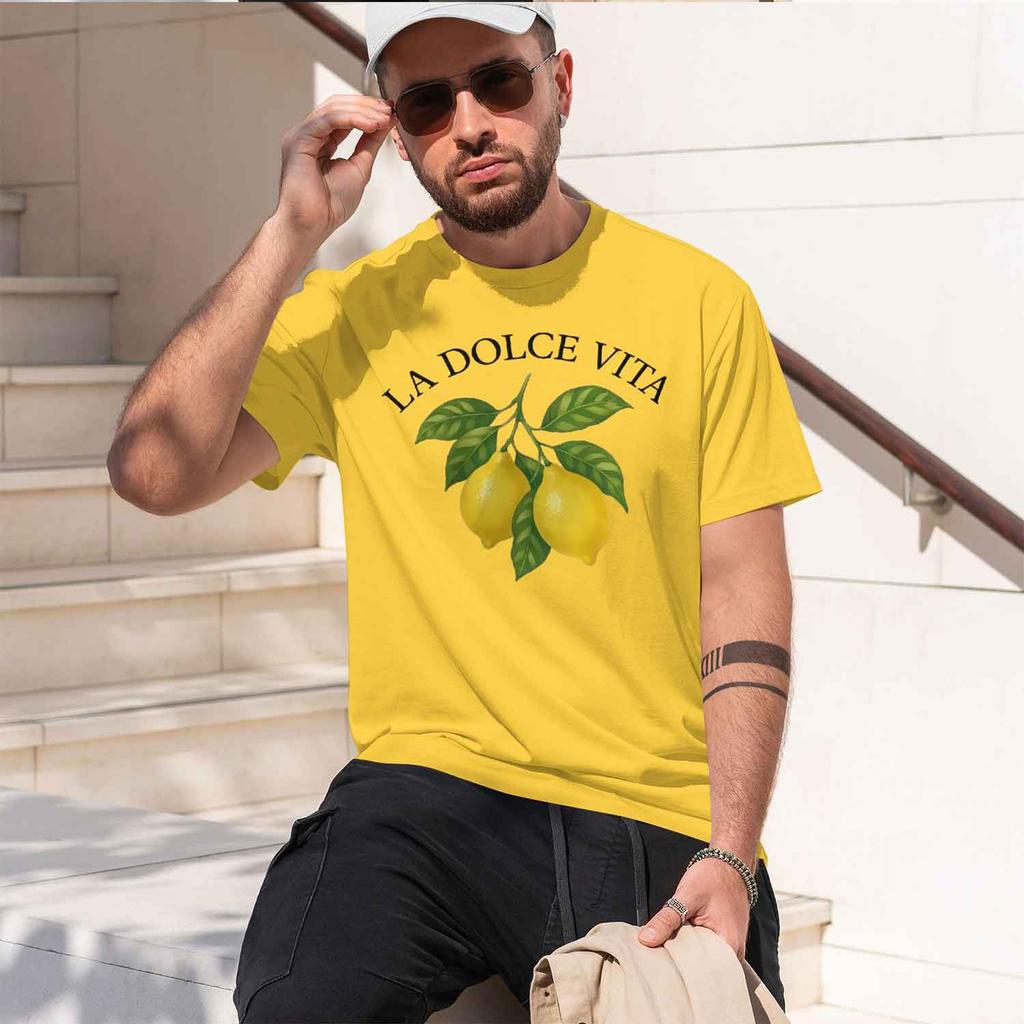 Hot Sale Retro La Lce Vita Lemon Tshirt Casual Fashion Y2k Printed T Shirts Unisex Short Sve Tee Shirt 2026 New Model Unisexs Shor