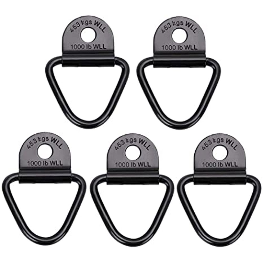 Trucks Black Bolt-on 1000lbs for Trailer V-Ring Bolton Trailers Hook V-Ring Hangers Cargo Tie-Down