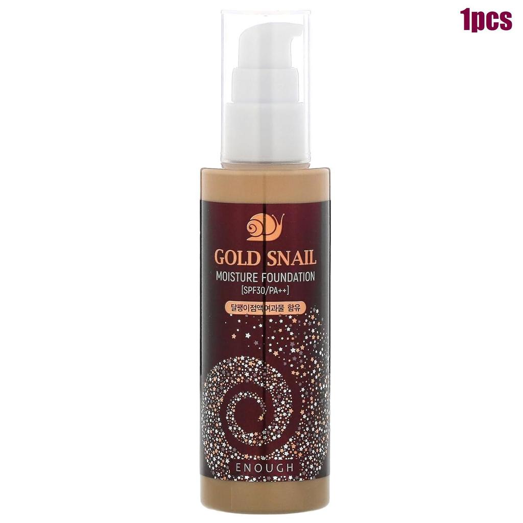 ENOUGH Gold Snail Moisture Foundation SPF30 100ml #21Transparent Beige+RANDOM GIFT