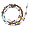 Natural Tiger Eye Moonstone Smoky Quartz Gemstone Beads Necklace 17" UB-4506 UB-4506