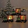 Christmas Train Luminous Water Filling Small Wind Light Desktop Ornament Scene Arrangement Props