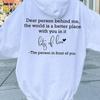 Personalised Be Kind Hoodie Long Sleeve Sweatshirt Dear Person Behind Me Mental Health Awareness