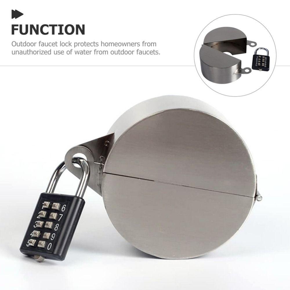 Stainless Steel Water Spigot Lock Anti-Theft Garden Hose Tap Lock Faucet Lock Cover  Hardware