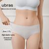 ubras 60S Xinjiang Cotton Lycra Women's Antibacterial Mid-waist Briefs (3-pack)