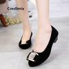 Cresfimix zapatos plano женские милые легкие черные весенние туфли без застежек женские модные балетки ретро танцевальная обувь a5401