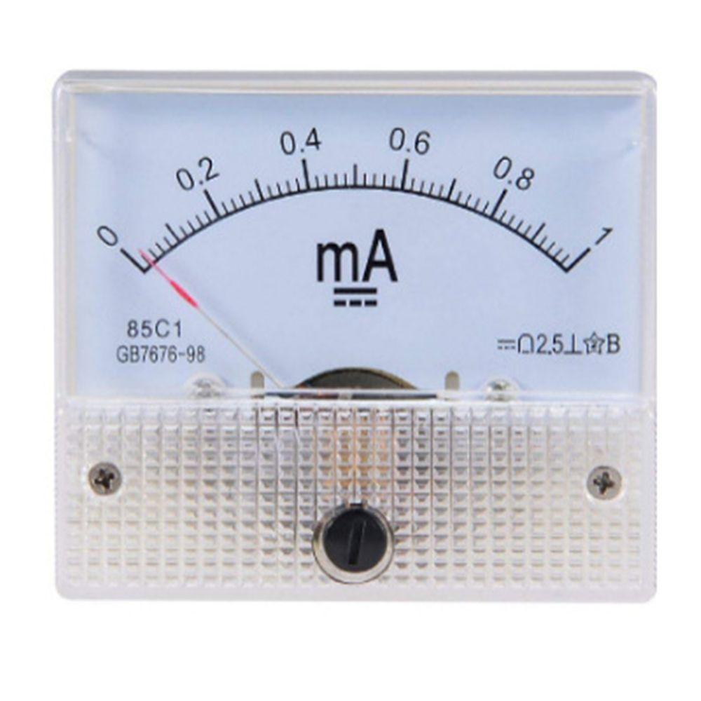 Амперметры 100 мкА/500 мкА/1 мА Амперметр 85C1 Аналоговый панельный измеритель Аналоговый панельный амперметр Миллиамперметр