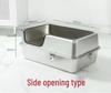 Large Stainless Steel Enclosed Cat Litter Box with Anti-Splash High Fence