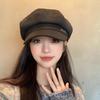 Octagonal Hat Women'S Autumn New British Beret Showing Face Small Korean Japanese Literary Cap Painter Hat