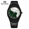 Fashon Bestwin Top Brand Men's Quartz Arabic numerals Leather Suitable For Daily Wear Festival Simple Business Waterproof Watch