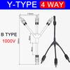 1/5/20/100 Комплектов Фотоэлектрический Солнечный Разъем 1000В 30А Папа Мама 3-сторонний 4-сторонний 5-сторонний Штекер DC PV Y-типа 1 к 2/3/4 Адаптер