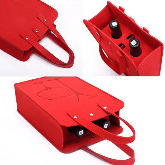 Подарочный пакет для вина. Большая несущая способность. Толстая длинная ручка. Многоразовые прочные швы. Предотвращение падения. Двойные бутылки. Праздник, свадьба, шампанское, пиво.