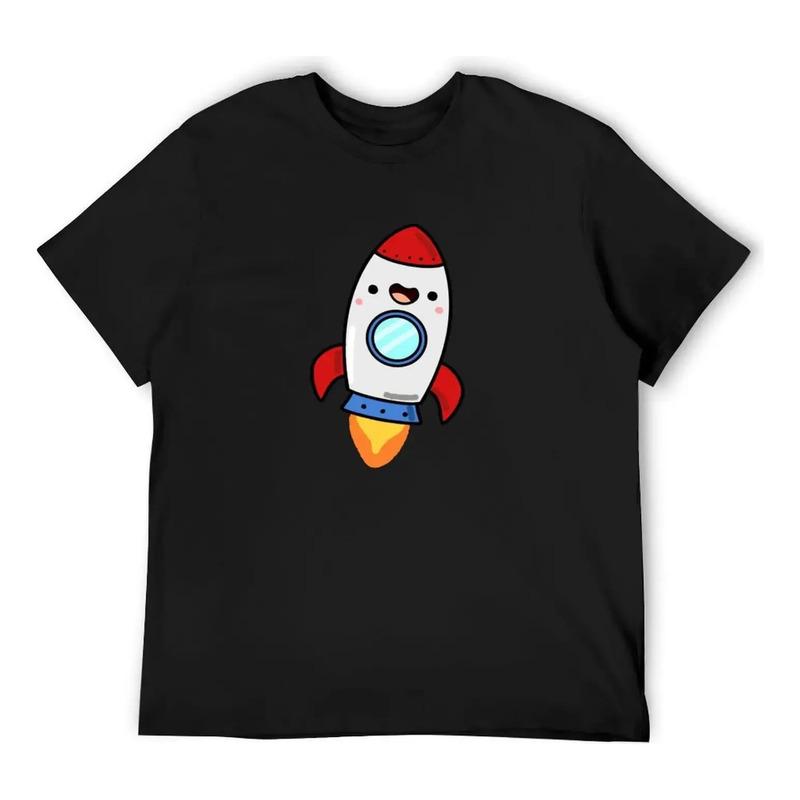 Camiseta Kawaii Rocket Para Hombre, Ropa Vintage, Blusa Para