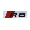 ABS Bright Black Silver Car Hood Front Grill Emblem Rear Trunk Badge Sticker for vcrf1 R8 4Ring logo V10 Replacement Accessories