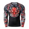 Мужская летняя осенняя повседневная футболка с длинным рукавом и 3D-принтом, черная облегающая мужская футболка с круглым вырезом, футболка с рисунком для фитнеса Hombre Ropa