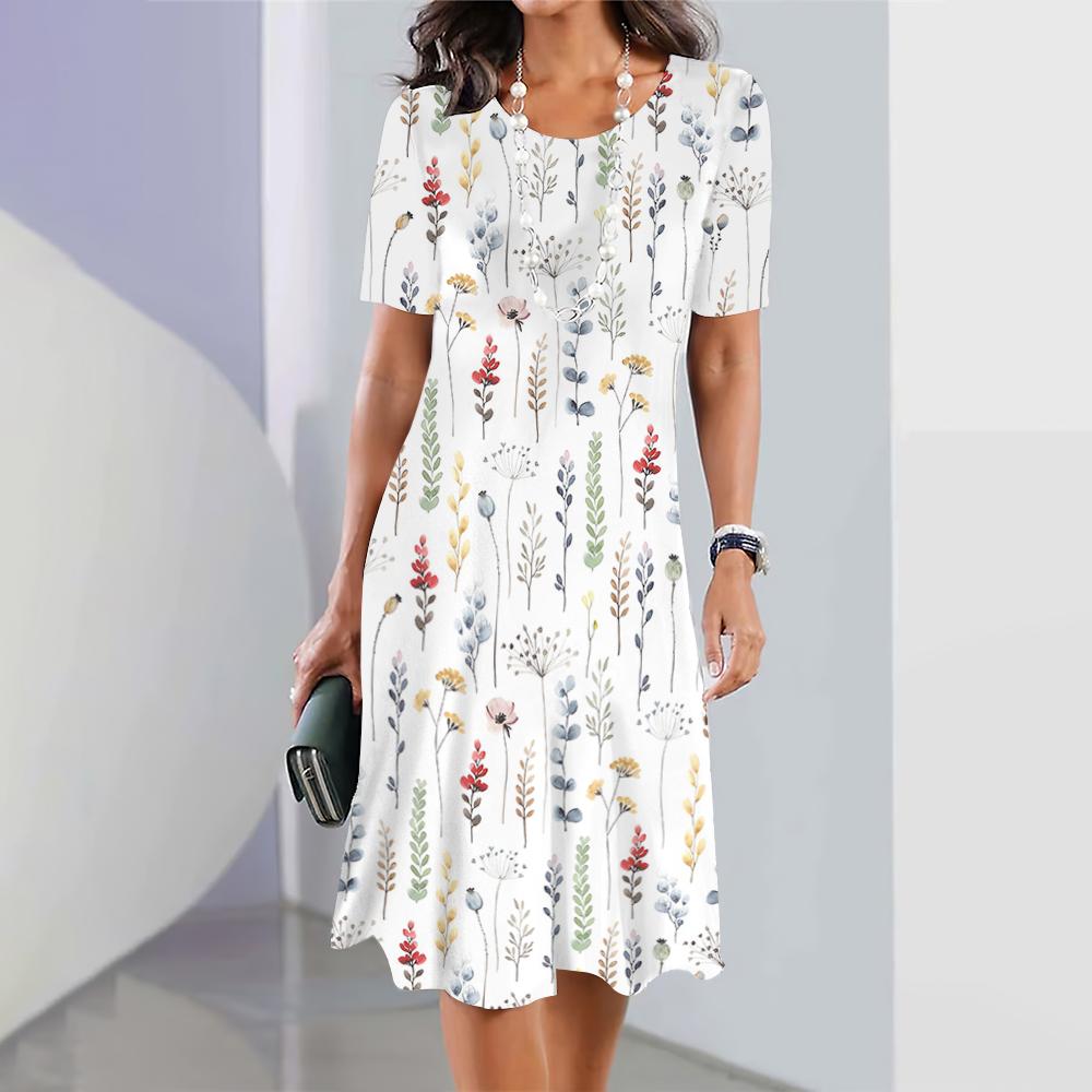 2025 Цветочные и ботанические принты Женские платья Большие размеры Элегантные длинные платья Женское цельное платье Женская одежда