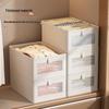 Large Cotton Linen Foldable Storage Box with Window - Thickened Fabric Organizer for Clothes and More
