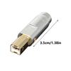 Корпус разъема USB Type-B с позолоченным разъемом из алюминиевого сплава, отверстие 6 мм для ремонта кабелей данных принтера