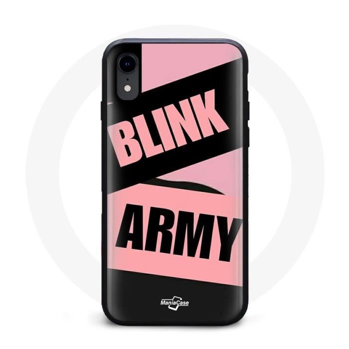 Чехол для iPhone XS BTS ARMY и Blackpink Blink Pink Black