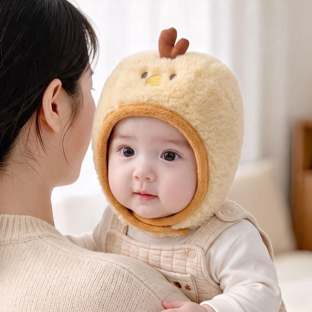 Windproof Infant Cartoon Plush Hat Thick Warm Thick Warm Baby Hat Cold Weather