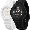 Set of Two Ice Watch Watches, Ice Generation, 35mm & 40mm, for Men and Women, White and Black.