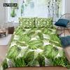 Palm Leaves Duvet Cover King Full Banana Leaves Bedding Set Hawaiian Tropical Leaves Green Branches 2/3pcs Polyester Quilt Cover