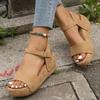 Fashion Hot Sales Thick Sole Wedge Heel Sandals for Women Summer 2025 New Platform Sandles Woman Big Size Ankle Strap Gladiator Mujer
