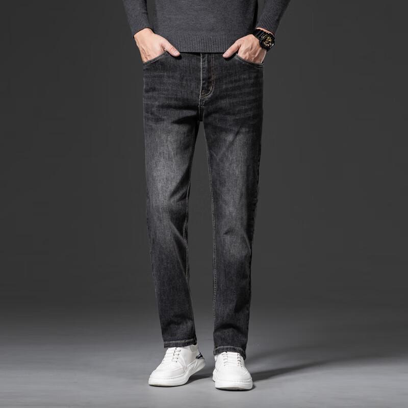 YILITENG Men's Casual Straight-Leg Jeans YTMSDKY6224H