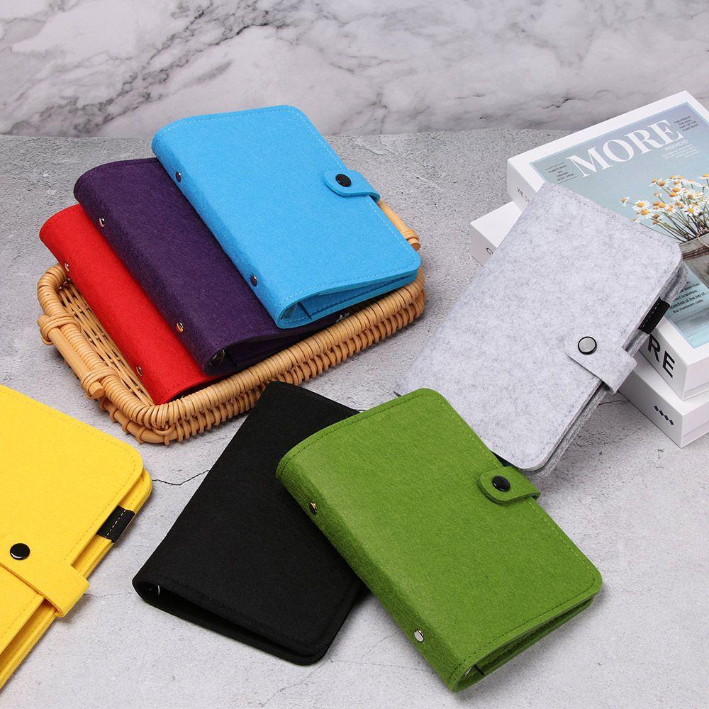 A5 A6 Portable Fashion Office Supplies Stationery Ring Binder Felt Notebook Felt Shell Portable Diary