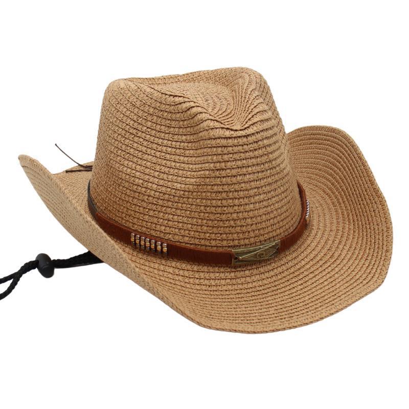 Cowboy Straw Hat Prairie Hat Ethnic Style Beach Hat Riding Hat