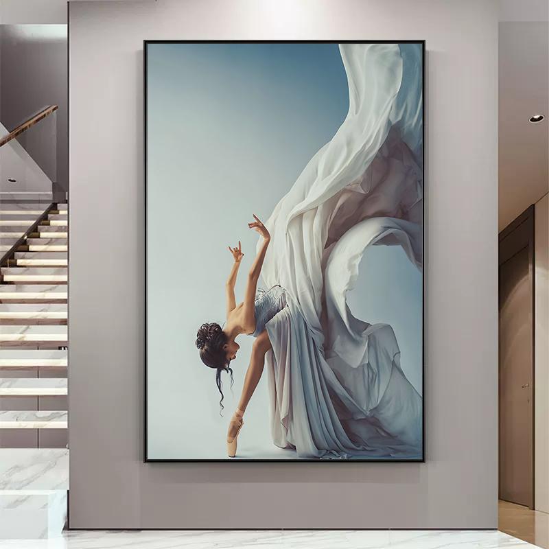 Современный балет, танцующая девушка, холст, картина, элегантная танцовщица, настенные художественные фотографии, принты плакатов для гостиной, танцевальная комната, домашний декор