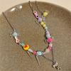 Красочные звезды Y2K Love ожерелье Милые крутые женские бусины подвеска ожерелье ключица цепочка чокер