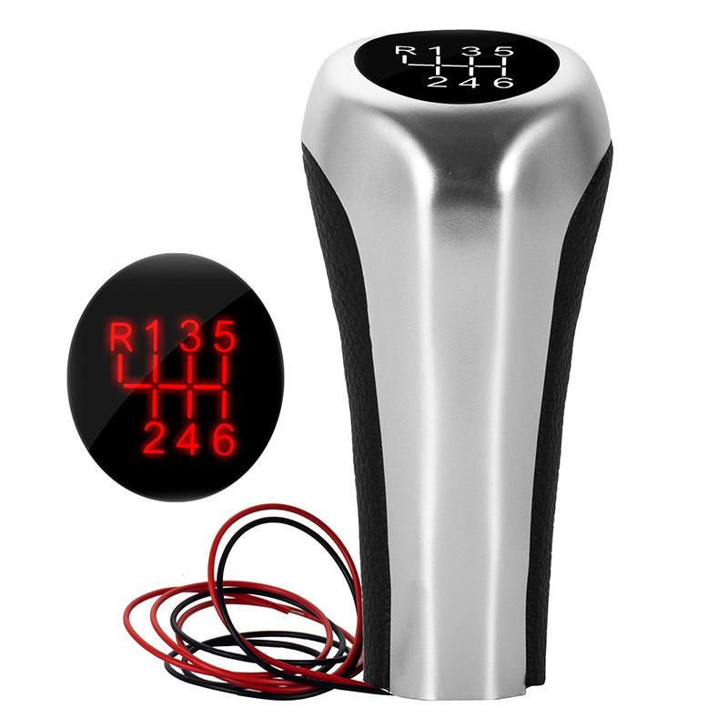 5 6 Speed Manual Gear Shift Knob w/LED Light Shifter Lever Handle Stick For BMW E39 E60 E61 E46 E82 E87 E90 E91 E92 X1 X3 X5
