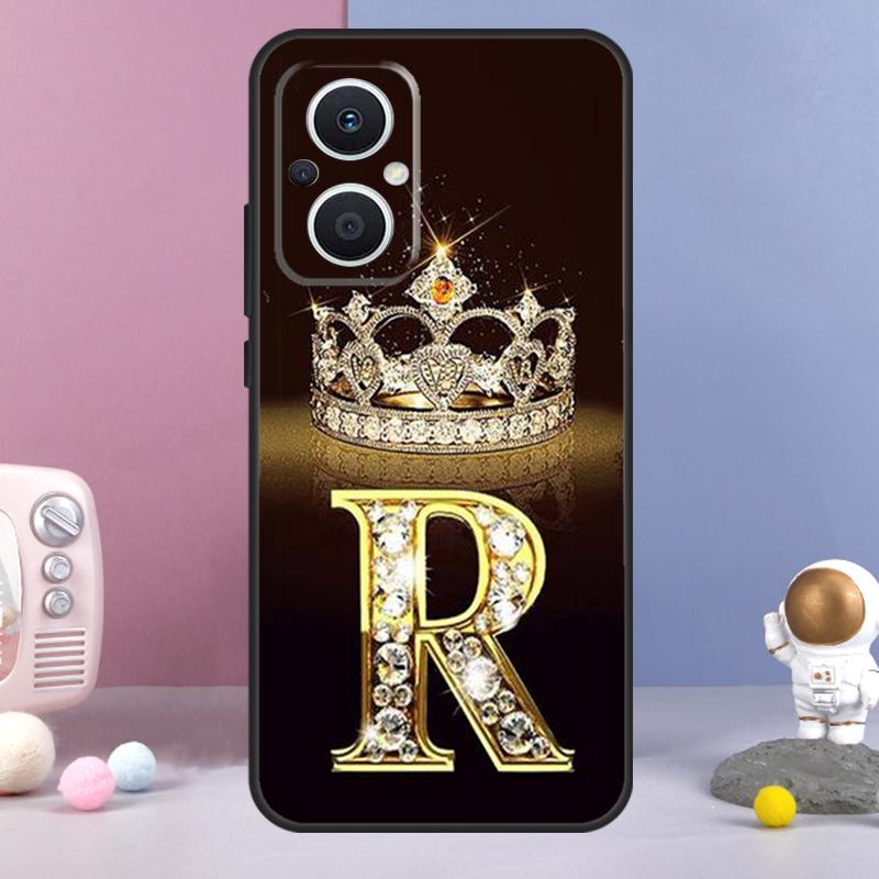 Чехол-монограмма с золотым мрамором для OPPO Reno 14 F 11F 12F 13F 10 11 12 13 Pro 7 8 Lite OPPO Find X8 X6 X5 X9 Pro