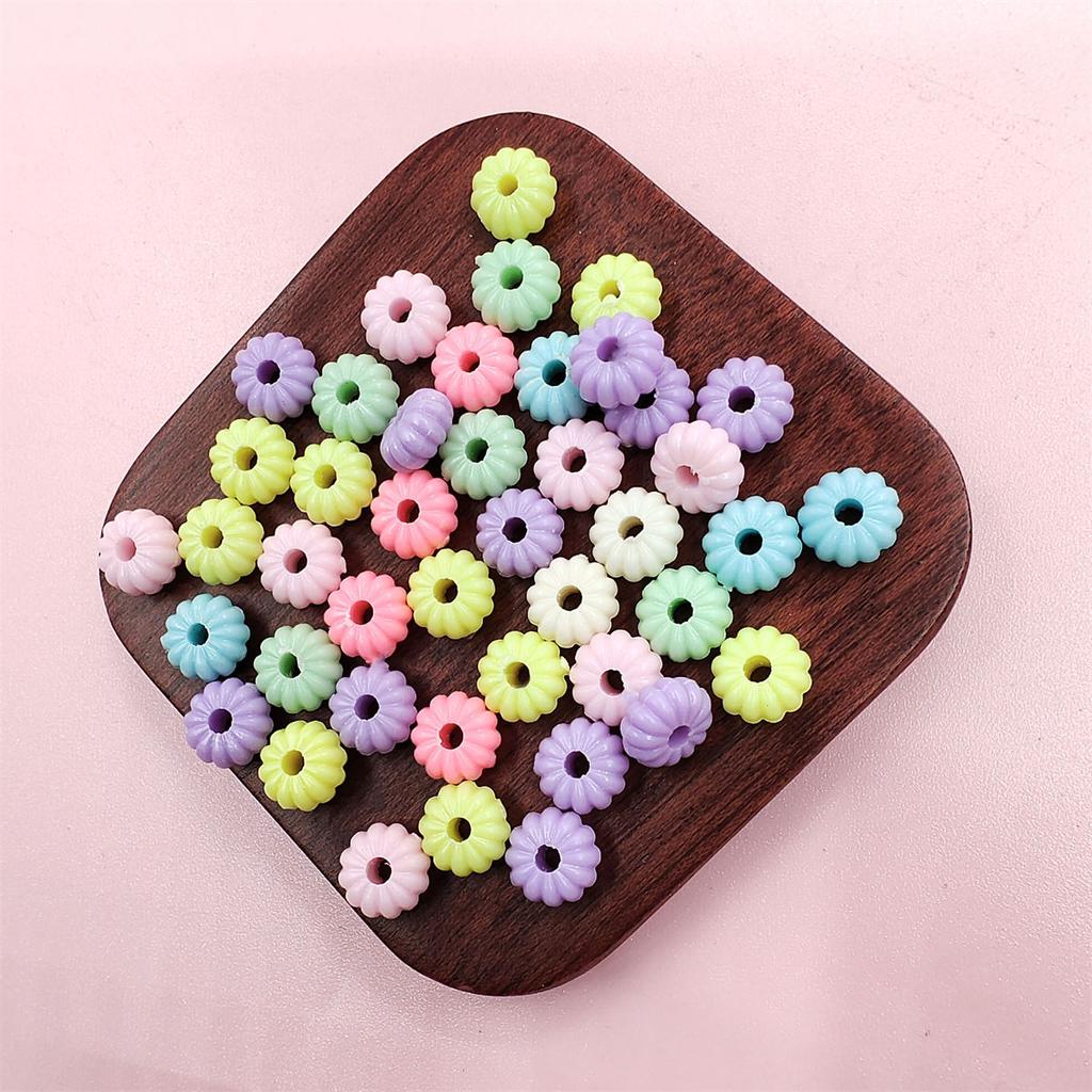 200 шт., фурнитура для ювелирных изделий, ожерелье, браслет, изготовление цветочных геометрических бусин с отверстием, аксессуары для самостоятельного изготовления, смешанные яркие цвета, свободные бусины для изготовления