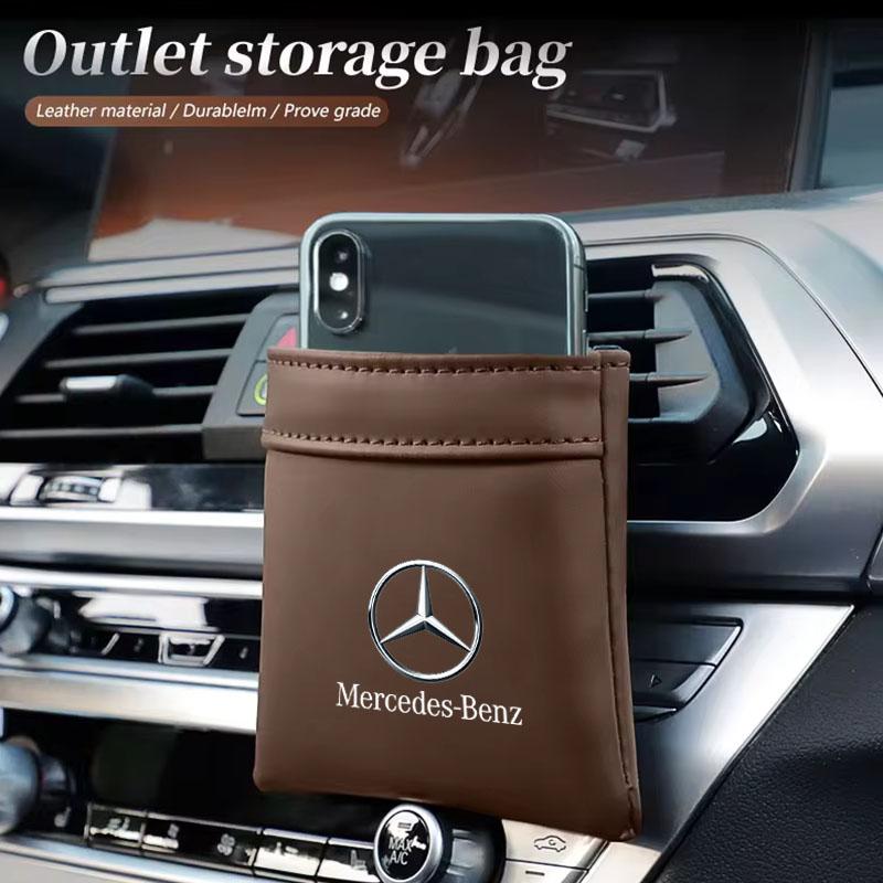 Car Storage Bag Minimalistic Organizer Air Outlet Bag For Mercedes Benz W203 W204 W205 W206 W212 CLK GLA C E S Class Accessories UVWXY1