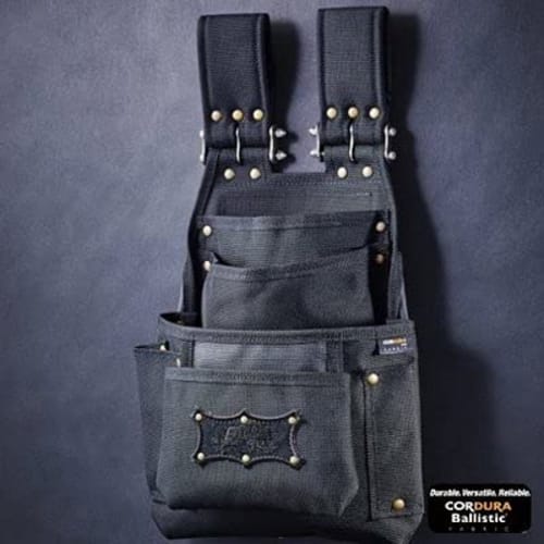 knicks Cordura Ballistic Fabric Chain-Type Nail Bag for 2x4 Construction, BA-6501DX