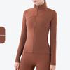 Женская куртка для йоги Lulu: Быстросохнущая спортивная одежда с длинными рукавами для фитнеса осенью/зимой