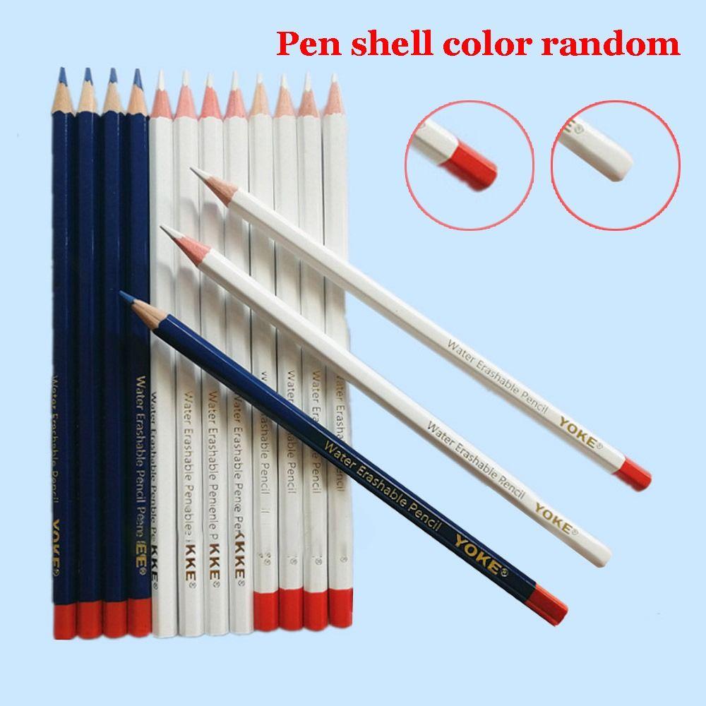 12 шт. Металлический белый/синий пластиковый водорастворимый карандаш для разметки, швейный карандаш, водосмываемый карандаш